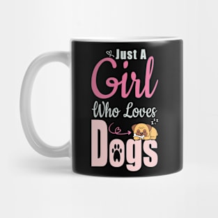 Girl Who Loves Golden Retrievers Dog Gifts Mug